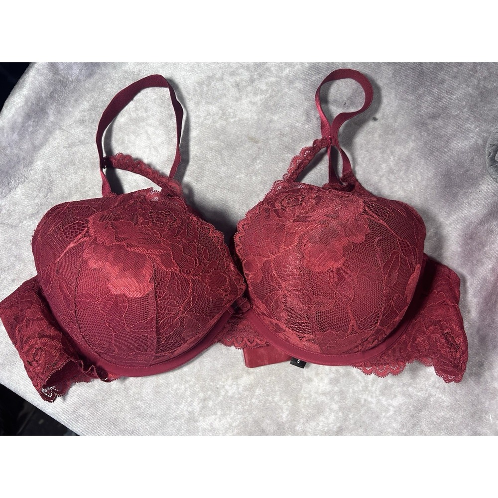 Torrid 42C Burgundy Lace Underwire T-Shirt Bra Padded Full Coverage
